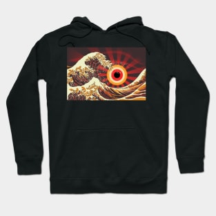 Great wave horus eye in the sky Hoodie